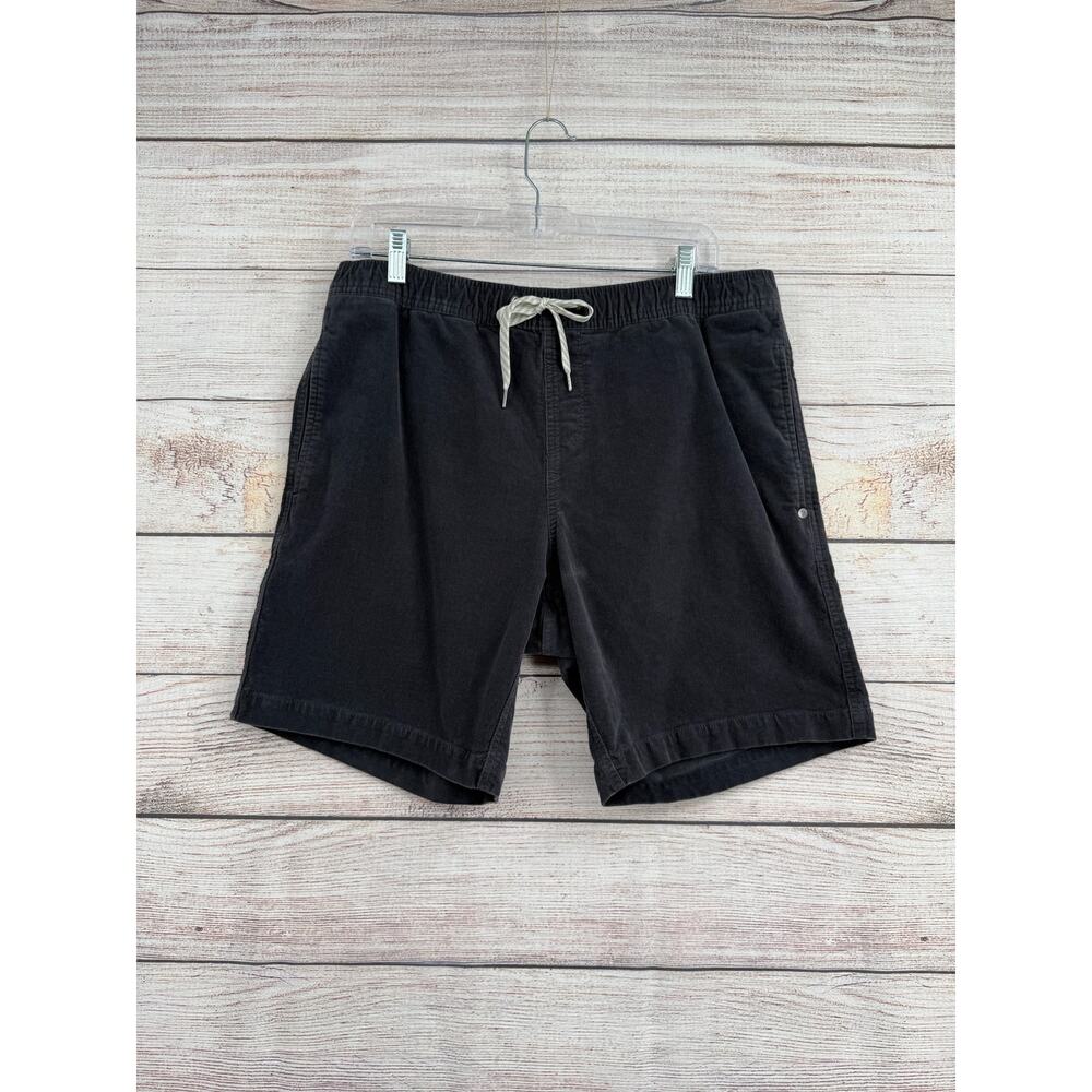 Vuori Optimist Corduroy Shorts Mens XL Dark Gray Charcoal Stretch 4 Pockets